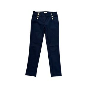 LOFT Dress Pants Sailor Button High Waist‎ Career Casual Navy Blue 0